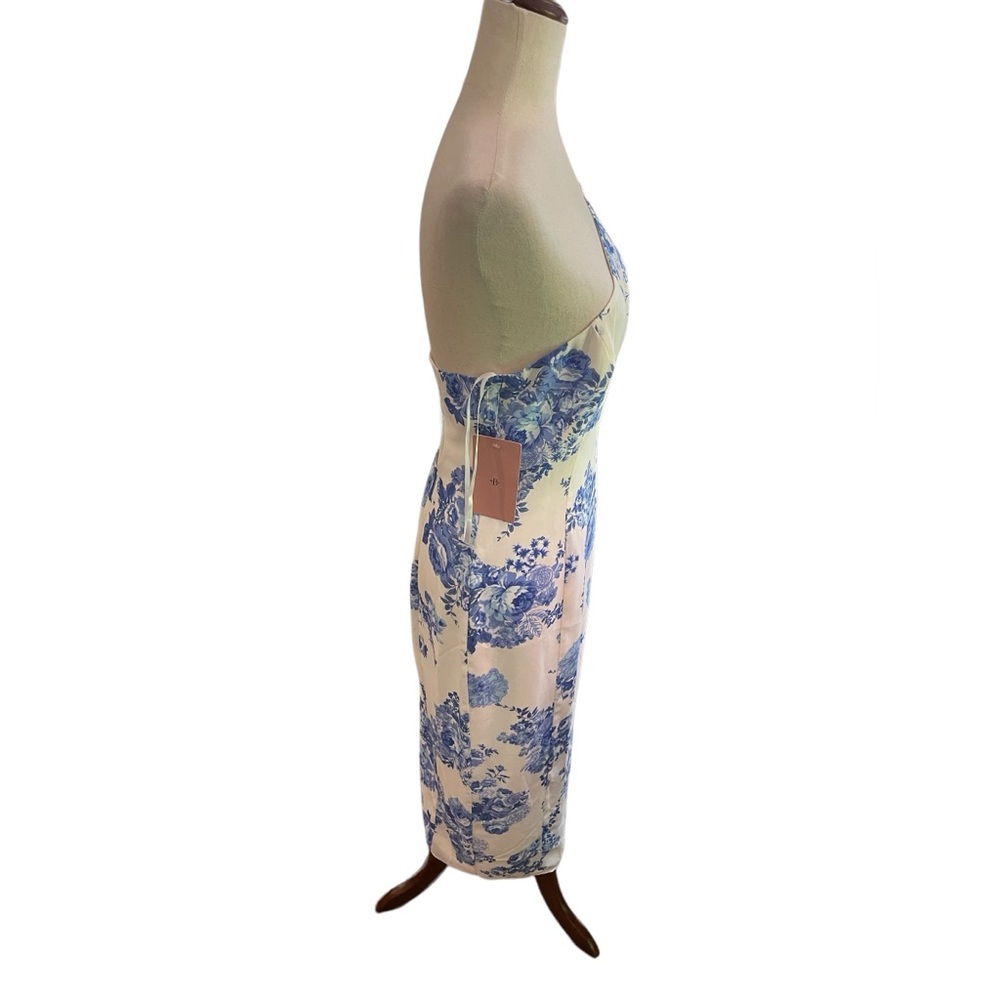 BHLDN ANTHROPOLOGIE Anamaria Georgette Dress Blue Floral New With Tags - Picture 8 of 13